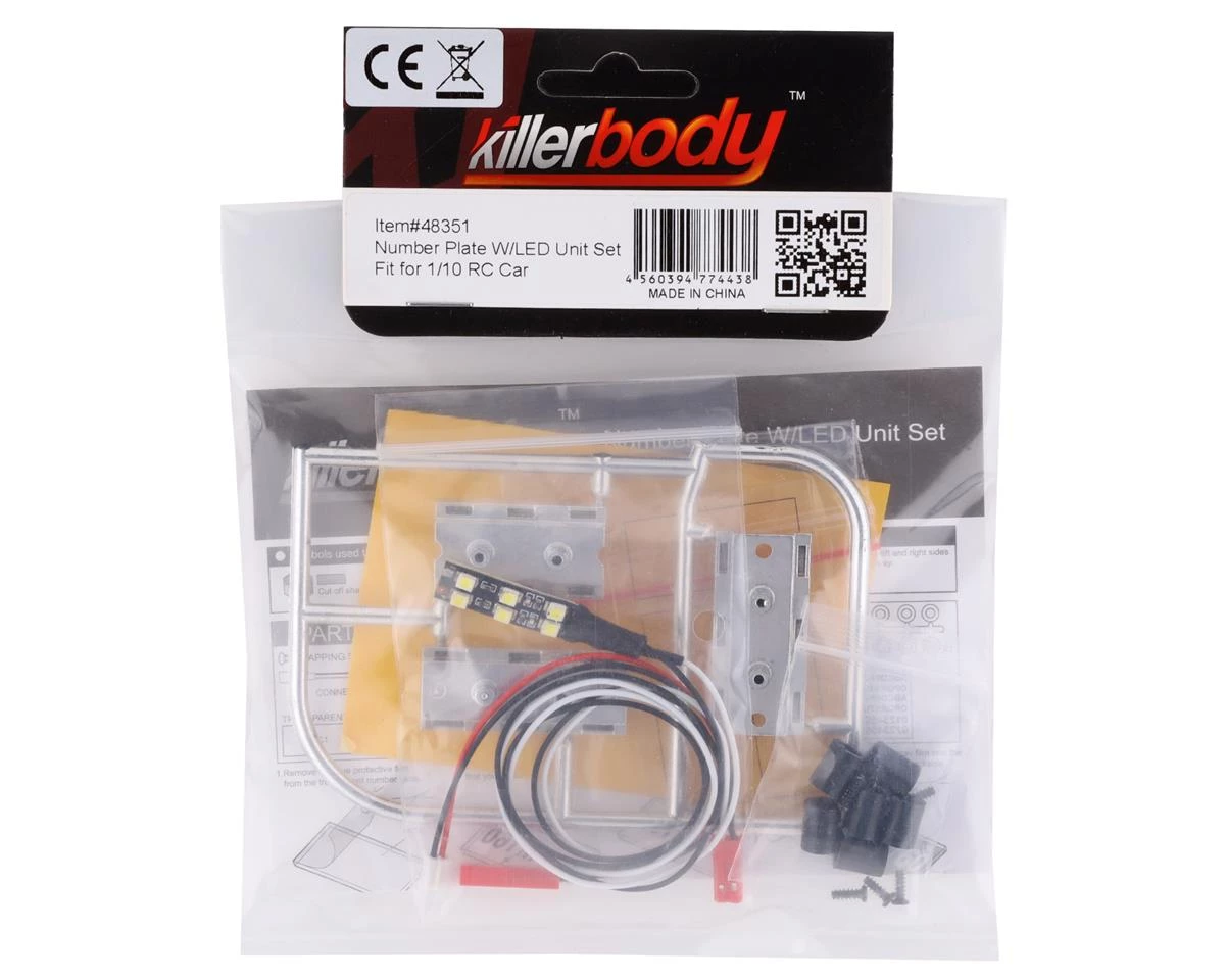 Killerbody 1/10 Touring Car License Plate Kit w/LED 4 Killerbody 1/10 Touring Car License Plate Kit w/LED - Image 2