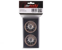 Killerbody Aluminum Split Spoke On-Road Wheels (Grey/Gold) (2) (3mm Offset) w/12mm Hex -Pro Boat  Sales Shop klr 48490sigy 2