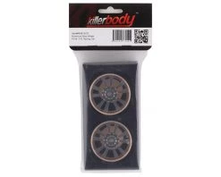 Killerbody 10-Spoke Aluminum On-Road Wheels (Grey/Gold) (2) (3mm Offset) w/12mm Hex -Pro Boat  Sales Shop klr 48491sigy 2