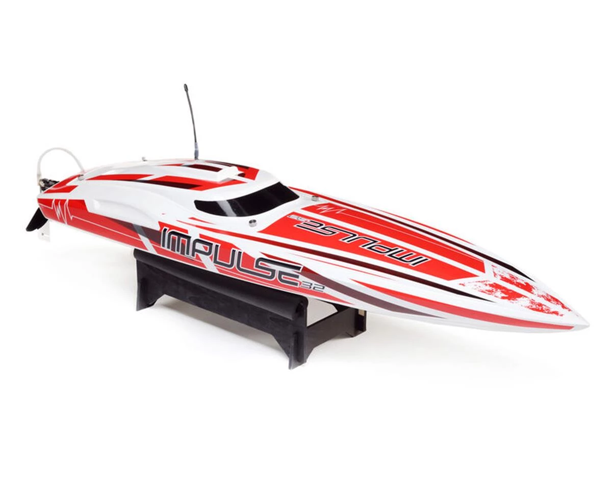 Pro Boat Impulse 32" Deep-V RTR Brushless Boat (White/Red) w/2.4GHz Radio & SMART 4 Pro Boat Impulse 32" Deep-V RTR Brushless Boat (White/Red) w/2.4GHz Radio & SMART - Image 2