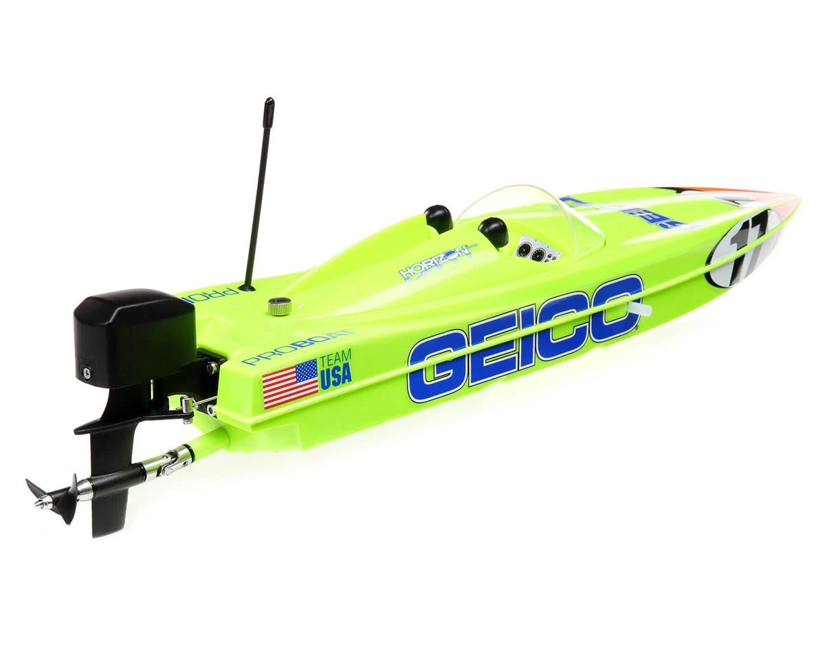 Pro Boat 17" Power Boat Racer Deep-V RTR Brushless Boat (Miss GEICO) w/2.4GHz Radio & SMART 4 Pro Boat 17" Power Boat Racer Deep-V RTR Brushless Boat (Miss GEICO) w/2.4GHz Radio & SMART - Image 2