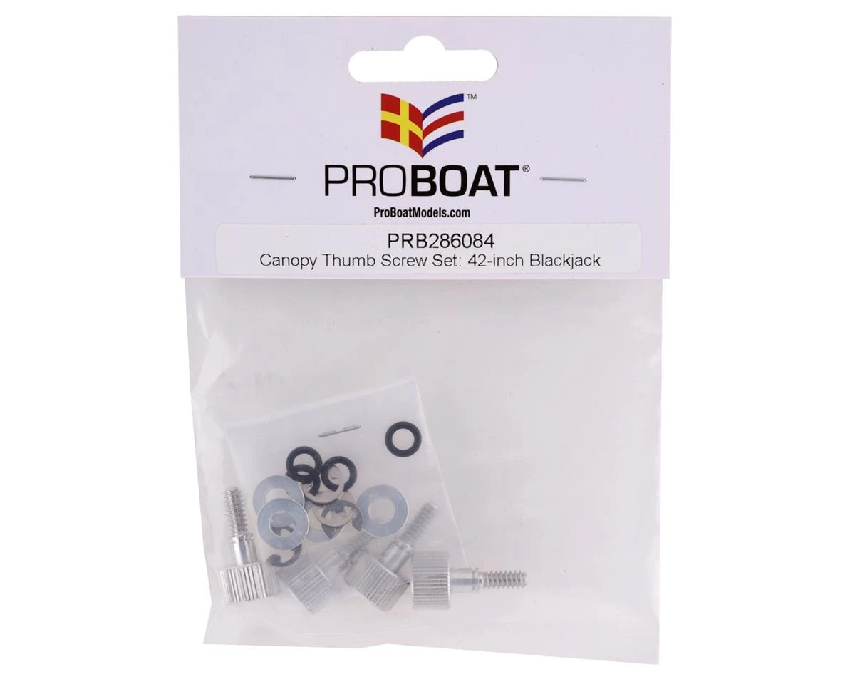 Pro Boat Blackjack 42 Canopy Thumb Screw Set (4) 4 Pro Boat Blackjack 42 Canopy Thumb Screw Set (4) - Image 2